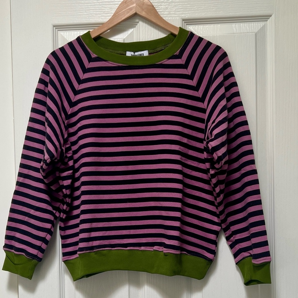 Daydreamer Stripe Vintage Sweatshirt in Lotus Flower